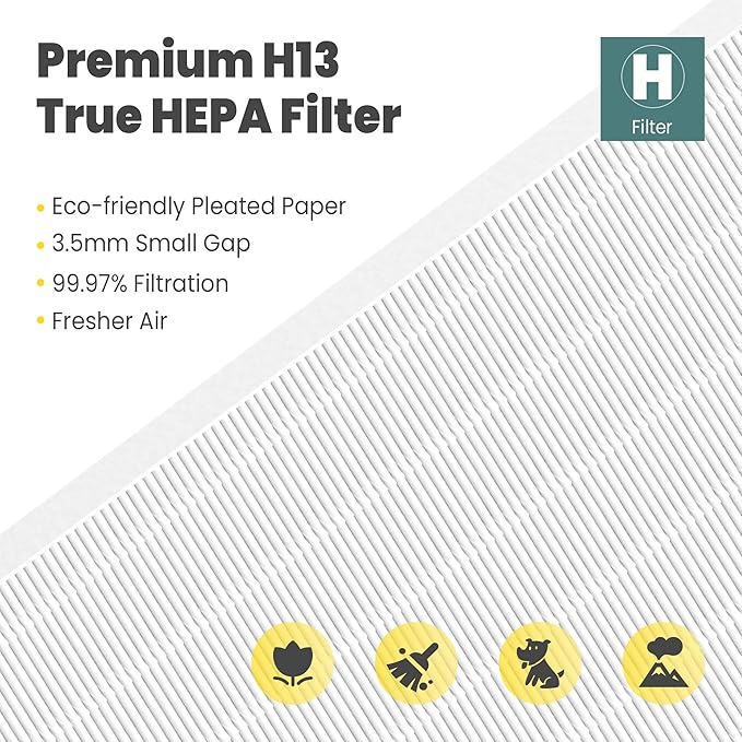 116130 Replacement Filter H for Winix 5500-2 AM80 Plasmawave Air Purifier, Includes 3 Pack Filter