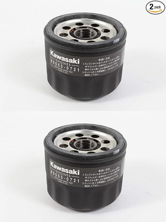 Kawasaki 49065-0721 Oil Filter Replaces 49065-7007 (2 Pack)