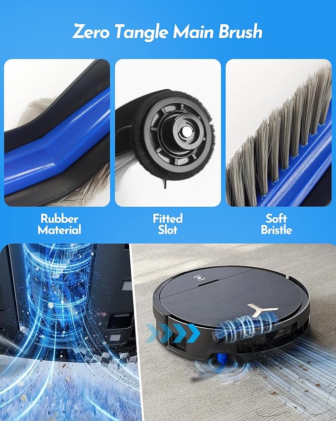 X9 Pro Omni Accessories Kit for Ecovacs Deebot T80S Omni/X9 Pro Omni/Yeedi S16 Plus Vacuum, Replacement Parts: 1 Main Brush, 3 Roller Mops, 6 Side Brushes,4 Filters, 6 Dust Bag(No X9S PRO/No T80 Omni)