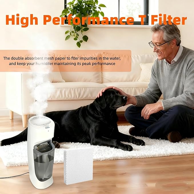 2-PACK Humidifier Replacement Filter T for Honeywell HEV615 and HEV620 Humidifier Wicks,Compatible with Part # HFT600