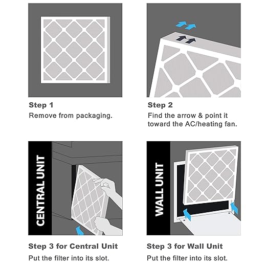 Aerostar 16x25x3 Air Filter MERV 11-1 Count - Removes Dust, Cold, Lint, Mold, Pet Dander, Allergy-Causing Pollen, Smog & Smoke - Pleated Electrostatic MPR 1000-1200 & FPR 7 Furnace Air Filters