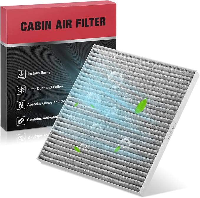 BDFHYK Cabin Air Filter w/Activated Carbon CF10709 Compatible with Kia 2010-2013 Forte/Forte Koup, Forte5, Rio, Rio5, Rondo, Sportage, Compatible with Hyundai Tucson, Genesis Coupe, Accent, Veloster