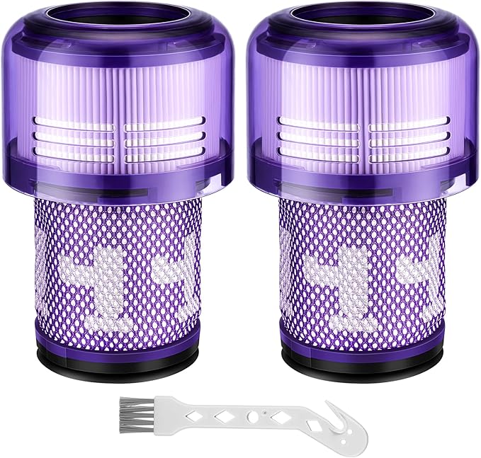 V12 Filter Replacements for Dyson V12 Detect Slim, Detect Slim Animal, Slim+ Cordless Vacuum and V12 Slim Absolute Vacuums, SV34, SV35 V12 Vacuum Cleaner Filter Replacement, Part No. 971517-01, 2 Pack