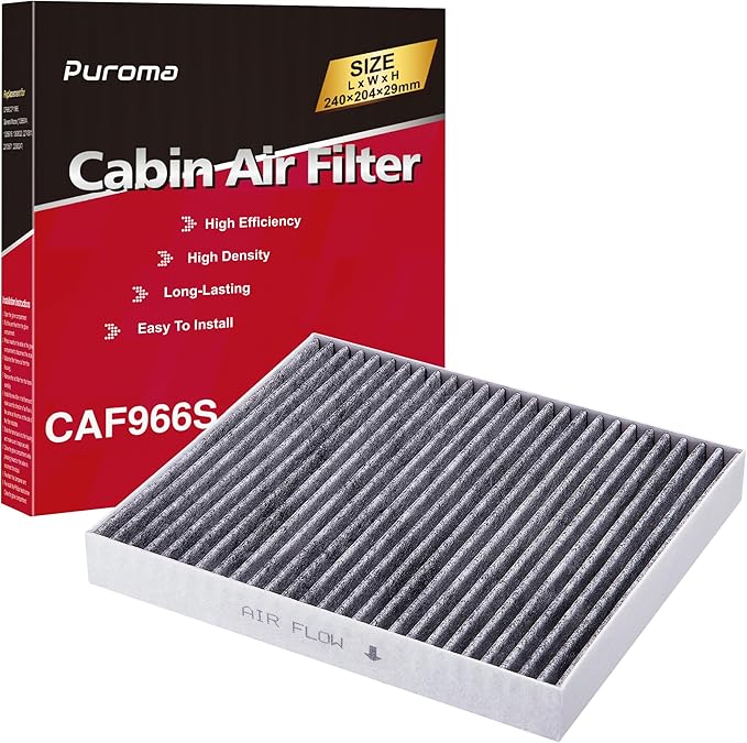 Puroma Cabin Air Filter with Activated Carbon, Replacement for CP966, CF11966, Select Buick Enclave, Encore GX, Envision, Regal, LaCrosse, Cadillac, GMC, Bolt EV, Camaro, Colorado