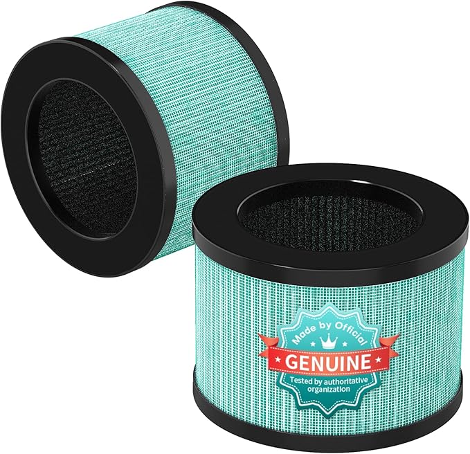 2 Packs Pet-Care Filter for JH12, 4-in-1 H13 True HEPA Replacement Filter with Additional Pet-Related Layer, Efficiency Activated 99.97% of Pet Dander, Hair, Aller-gen, Odors, Pollen and more, Green