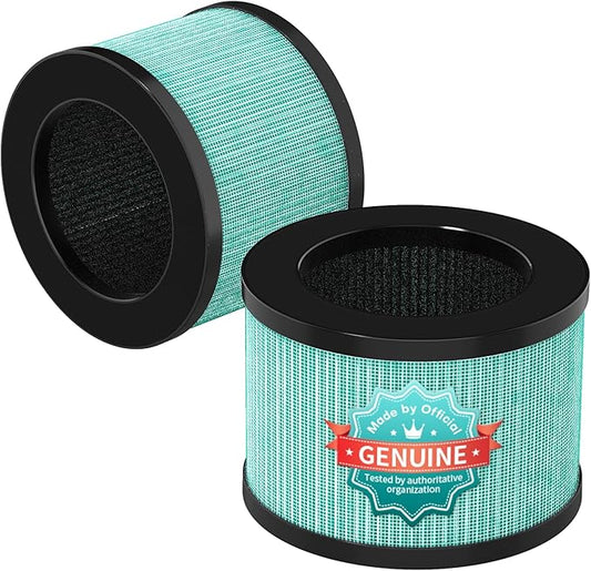 2 Packs Pet-Care Filter for JH12, 4-in-1 H13 True HEPA Replacement Filter with Additional Pet-Related Layer, Efficiency Activated 99.97% of Pet Dander, Hair, Aller-gen, Odors, Pollen and more, Green