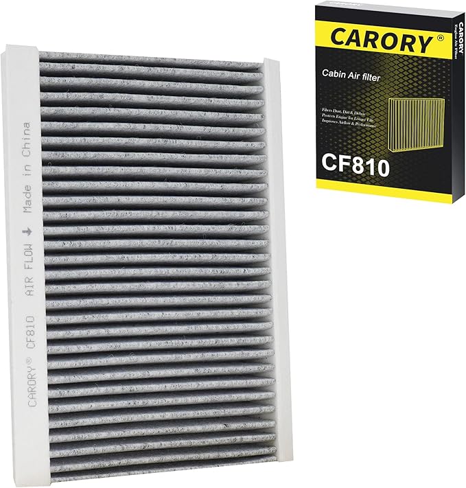 Cabin Air Filter w/Activated Carbon for Jeep Compass (2017-2026), Renegade (2015-2024), Fiat 500X (2016-2023), 500L (2014-2020), Dodge Hornet (2023-2025), OE# 68267921AA, 68212070AA, CF11810