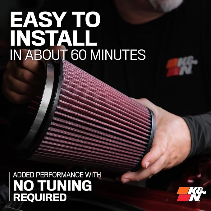 K&N Cold Air Intake System: High-Flow Air Filter, Increase Performance & Acceleration: Compatible with 2013-2018 Nissan: Altima, 69-7064TS
