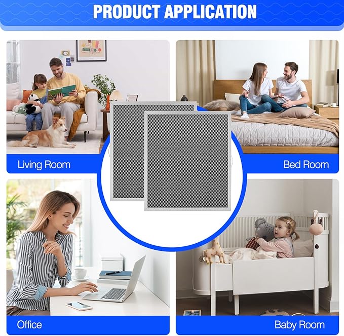 Dehumidifier Filter MERV 8 Washable 5881 Replancement for AprilAire Whole Home Dehumidifier Models E080, E100 8192A 12”x13.5”x1” Pack 2