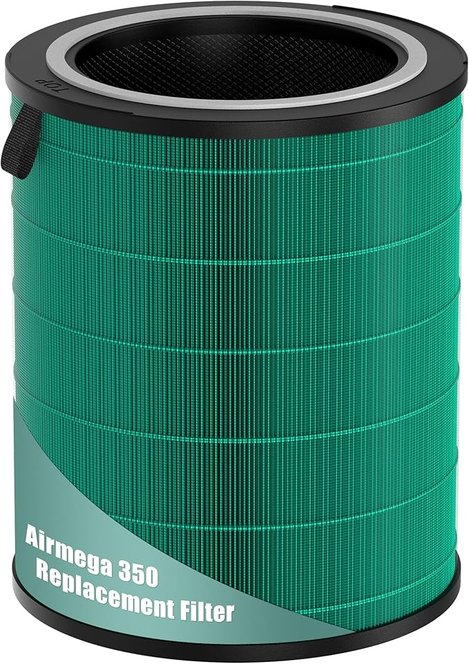 Airmega 350 Filter Replacement Compatible with Coway Airmega 350 Air Purifier, 3-in-1 True Hepa and Deodorization Replacement Filter