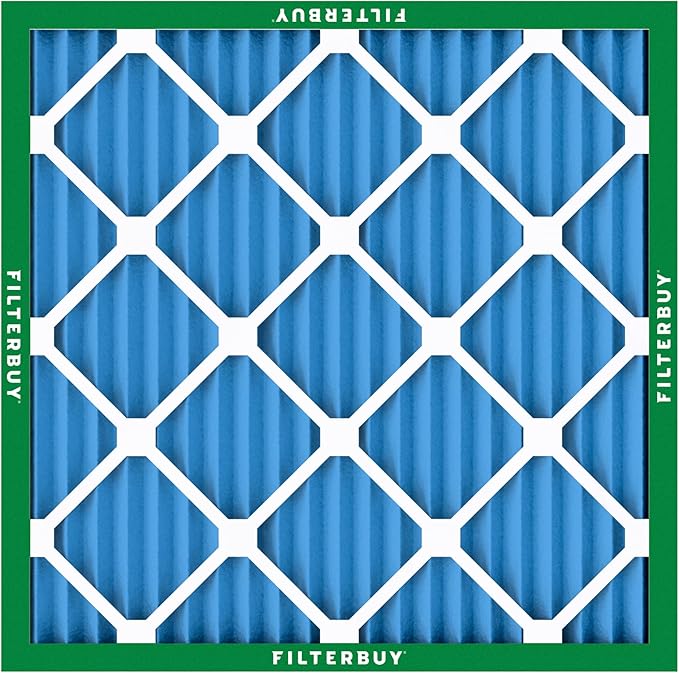Filterbuy 11.25x11.25x1 Air Filter MERV 13 Optimal Smoke & Allergy Defense (12-Pack), Electrostatic Pleated HVAC AC Furnace Filters Replacement (Actual Size: 11.25 x 11.25 x 0.75)