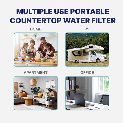 NU Aqua 8-Stage Reverse Osmosis Water Filter System Countertop RO with UV | Sediment, Carbon, Mesh & RO Water Purifier Membrane Filters | Touch Display w/Water Quality Indicator & Multi Cup Sizes