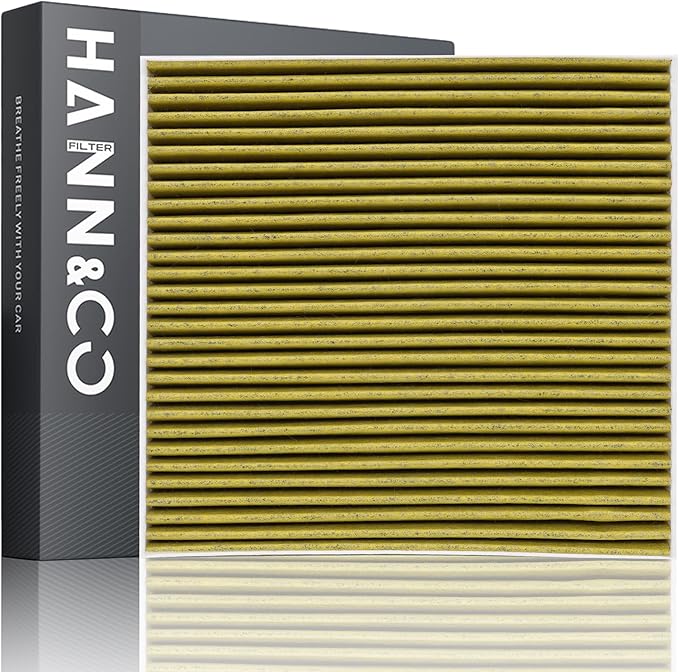 HANN&CO HEPA Activated Carbon Cabin Air Filter With Silver Ion Technology Provides Up To 24 Months of Protection，Suitable For Cadillac；Chevrolet；GMC Replacement CF11809，CP809（HCC2111-Y）