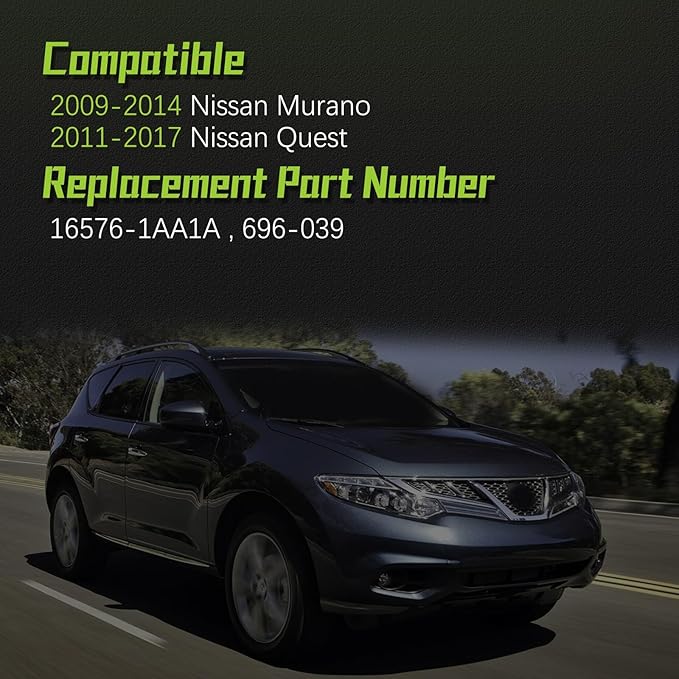 16576-1AA1A Air Cleaner Intake Hose Tube With Clamps for Nissan 2009-2014 Murano,2011-2017 Quest 16576-1AA0A 696-039