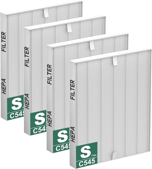 Improvedhand C545 Replacement Filter S Compatible with Winix C545 Air Purifier,Great High-Efficiency Materials Replaces Filter S 1712-0096-00 4PACK