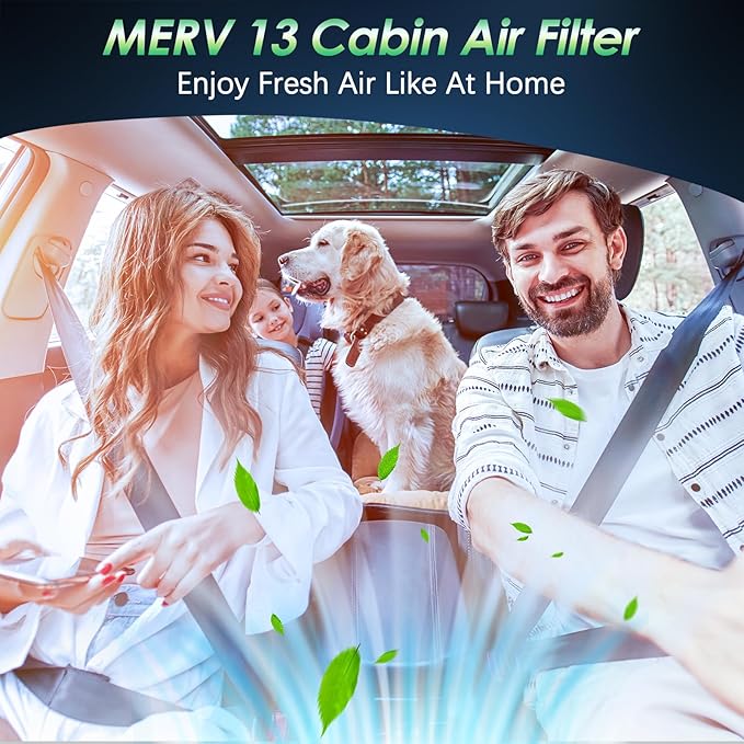 Certified MERV 13 Cabin Air Filter with Activated Carbon, CF10553 (CP553) for Nissan Frontier, NV1500, NV2500, NV3500, Pathfinder, Xterra, Suzuki Equator