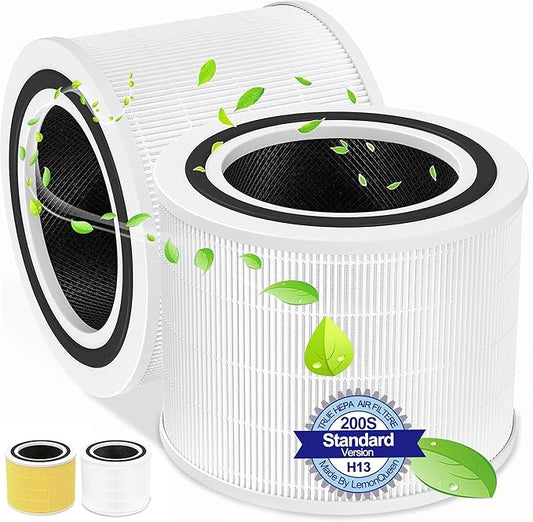 Core 200S Replacement Filter for LEVOIT Core 200S Smart WiFi Air Purifier,Core 200S-P Air Purifier,Fit for Levoit 200S Filter Replacement,3-in-1 True HEPA, Activated Carbon,Core 200S-RF,2Pack