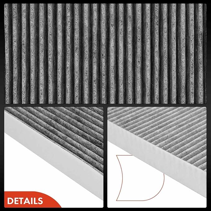 A-Premium Cabin Air Filter with Activated Carbon Compatible with Dodge, Chrysler, Nissan, Infiniti, Volkswagen & Ram model - Grand Caravan, Town & Country, Titan, Armada, Q50, G37, QX80, Q60, M35