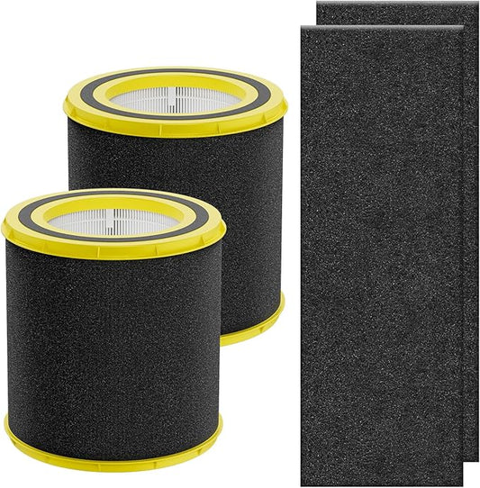 FLT4700 HEPA Filter M Replacement Compatible with G-Guardian AC4700 AC4700BDLX AC4711W AC4625 AC4625WDLX Air Purifier FLT4700 FLT47CB4, 2 HEPA + 4 Activated Carbon Filter (2+4)