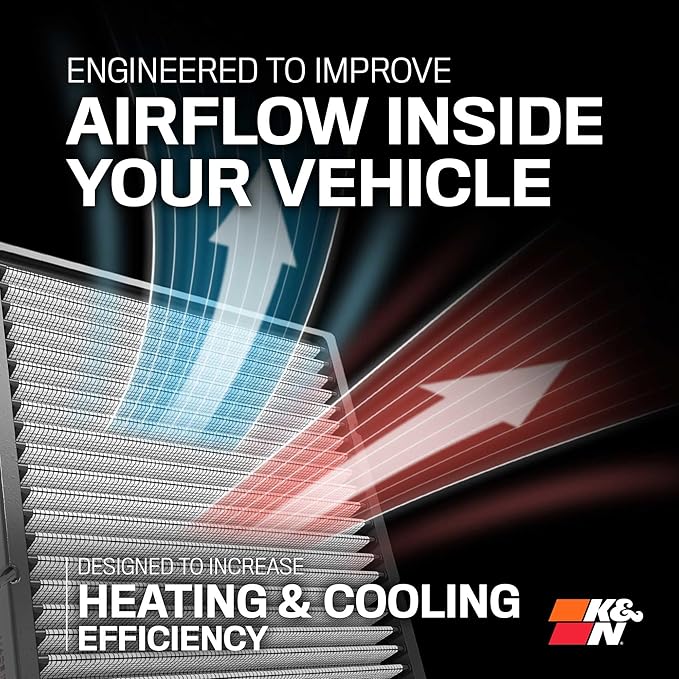 K&N LIFETIME Cabin Air Filter: Premium, Washable, Clean Air for your Cabin: Compatible with 2014-2025 Acura/Buick/Chervolet/Cadillac:(See Product Description for Select Models), VF2071(Pack of 12)