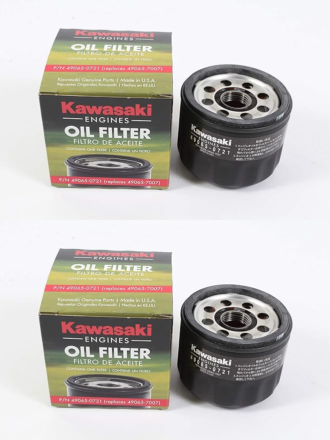 Kawasaki 49065-0721 Oil Filter Replaces 49065-7007 (2 Pack)
