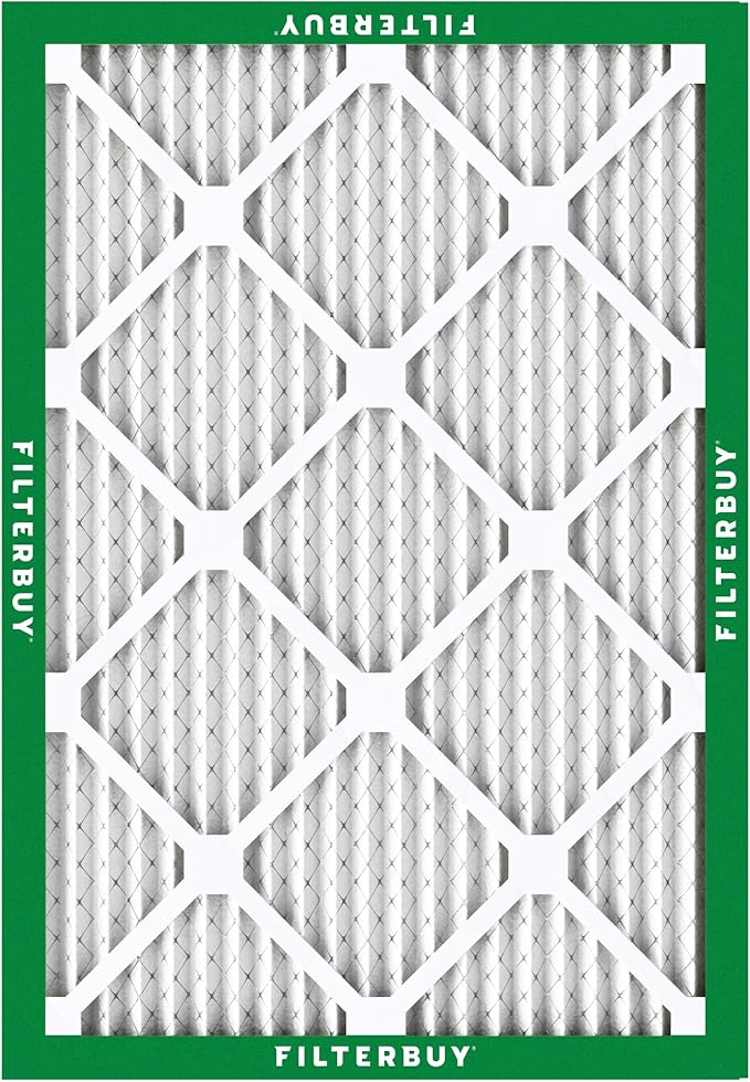 Filterbuy 16x20x1 Air Filter MERV 8 Essential Dust & Allergy Defense (3-Pack), Electrostatic Pleated HVAC AC Furnace Filters Replacement (Actual Size: 15.50 x 19.50 x 0.75)