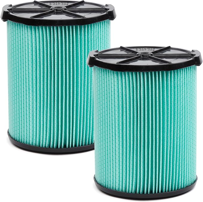 CRAFTSMAN CMXZVBE38777 Genuine HEPA Media Wet Dry Vac Replacement Vacuum Filter for Most 5 to 20 Gallon CRAFTSMAN Shop Vacuums, Easy Installation and Traps Allergens, 2-Pack