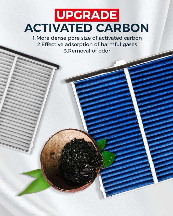 KAX Premium Cabin Air Filter with Dual Active Carbon, CF11811 Replacement for Mazda 3 2014-2018, Mazda 6 2014-2021, CX-5 2013-2025 Compatibile with KD45-61-J6X, Strong Adsorption Cabin Filter