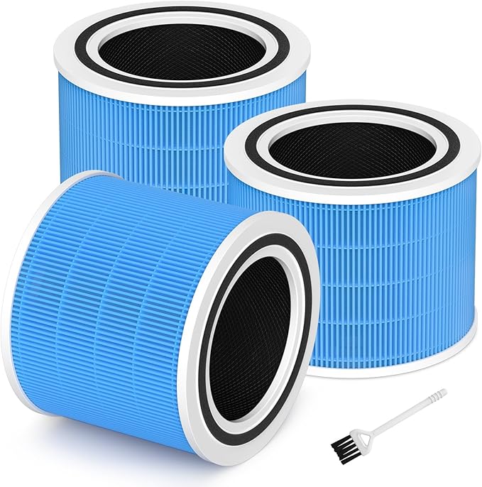 Funmit Core 200S Replacement Filter for LEVOIT Core 200S Smart WiFi Air Purifier, 3-in-1 Filter Replacement and High-Efficiency Activated Carbon, Part #Core 200S-RF, 3 Pack