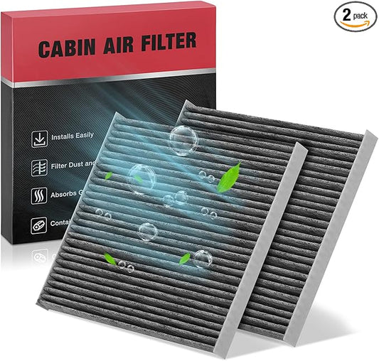 BDFHYK Cabin Air Filters with Activated Carbon Compatible with Chevy Equinox, Captiva Sport, Compatible with Hyundai Santa Fe, Santa Fe XL/Sport, Azera, Replace# CF11819, 3SF79-AQ000