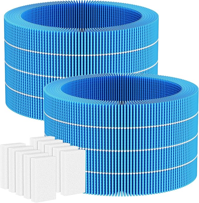 2 Pack Humidifier H35i Wick Filter Replacement Compatible with Blueair Premium Smart Humidifier 3.5L for Large Room Soothing Water Vapors Through Particle & Mineral Collect,10 Pack Sponge Filters