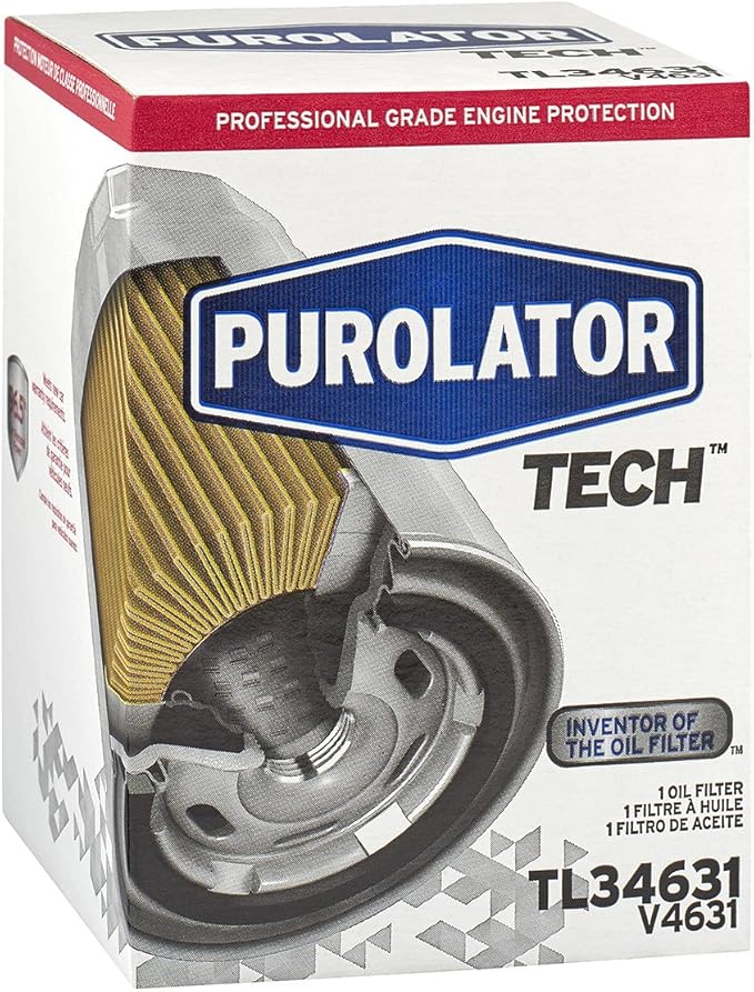 Purolator TL34631 PurolatorTECH Spin On Oil Filter Compatible With Chevrolet C1500, Tahoe, C10, C2500, C3500, Express 3500, K10, K3500, C1500 Suburban, GMC C1500 and Yukon