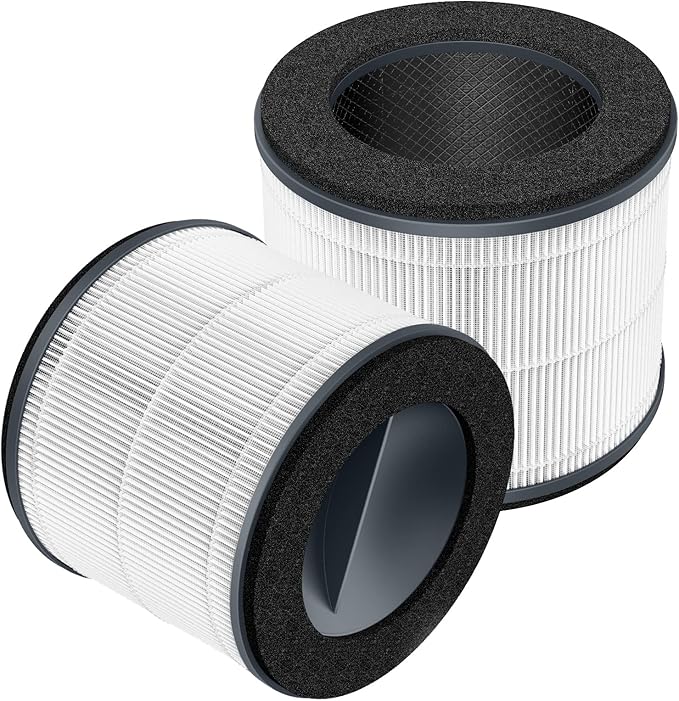 AP-T10-WT AP-T10FL Replacement Filter Compatible with HoMedics Air Purifier Filter Replacement TotalClean Tower Model AP-T10 AP-T10-WT AP-T10-BK Ture HEPA Type w/ 3-Stage Filtration, 2-Pack