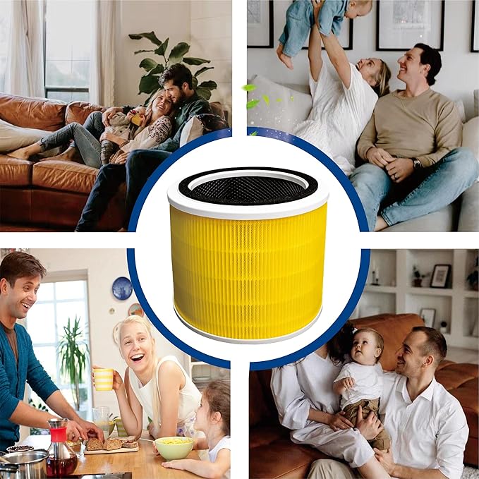 2 Pack Core 300 Pet Care Replacement Filter Compatible with LEVOIT Core 300, Core 300-P, Core 300S Air Air Purifier, 3-in-1 H13 Grade True HEPA Filter Replacement, Replace Core 300-RF-PA, Yellow