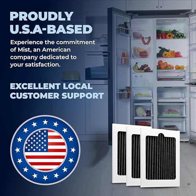 FRESH Paultra Refrigerator Air Filter Replacement for Frigidaire and Electrolux EAFCBF, Compatible with Paultra, PureAir Ultra, 242061001, 241754001 - (4 Pack) Air filter by MIST