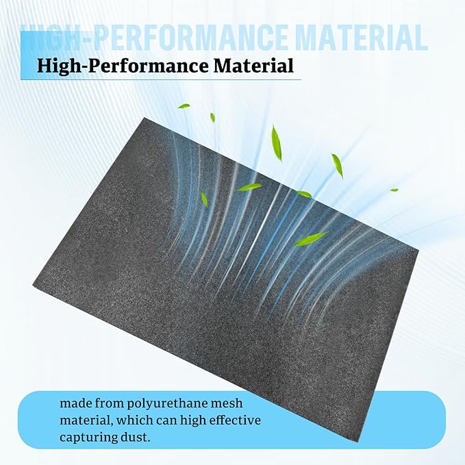 2 Pack Furnace Door Filter for Mobile Home, Washable Foam Air Filtration Compatible with Miller, Nordyne, Intertherm, Broan & Maytag furnaces 16" x 26" x 1/4"