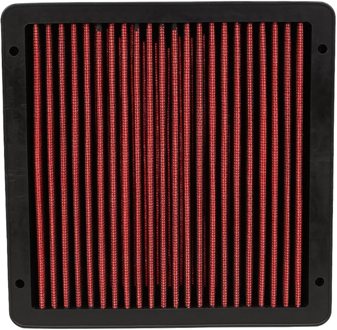 DNA Motoring AFPN-106-RD Washable Drop In Panel Air Filter Enhance Engine Performance Powver & Acceleration improve [Compatible with 02-07 Mitsubishi Lancer / 97-02 Mirage / 03-06 Outlander]
