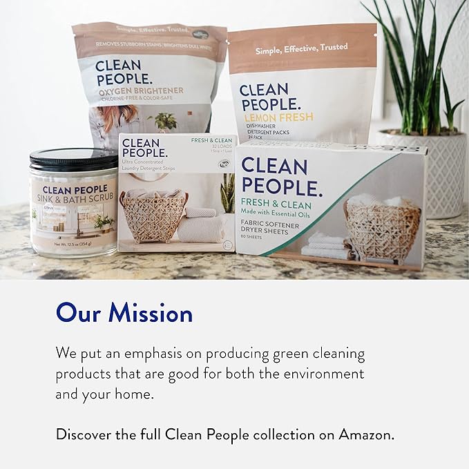 The Clean People Dishwasher Cleaner - Dishwasher Cleaner Tablets for Removing Limescale, Mineral Buildup, Grease & Odors - 10 Count, Citrus Scent