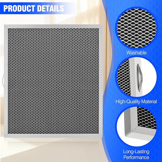 Dehumidifier Filter MERV 8 Washable 5881 Replancement for AprilAire Whole Home Dehumidifier Models E080, E100 8192A 12”x13.5”x1” Pack 2