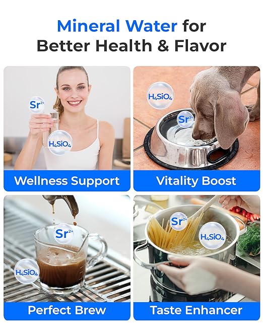 Waterdrop A2G Mineral Countertop Reverse Osmosis System Water Filter, Hot and Cold RO System, 6 Temperature Settings, 3:1 Pure to Drain, 6-Stage, Portable Pure Water Tank