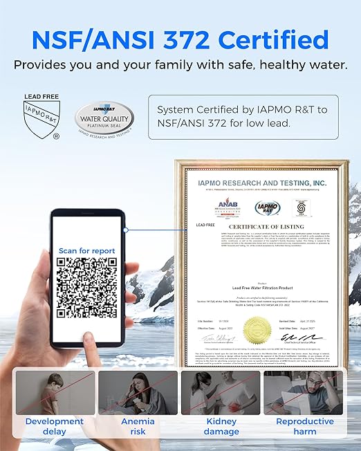 Waterdrop M1 Reverse Osmosis Water Filter Countertop, Hot Water Countertop Reverse Osmosis System, 7 Temperature Options, 6 Stage Purification, 3:1 Pure to Drain, No Installation, Gray