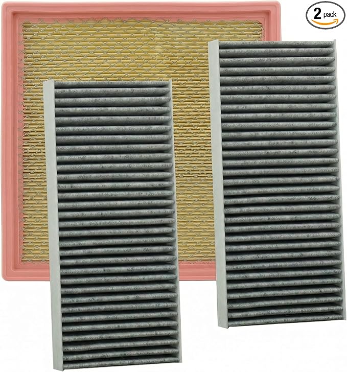 Comb Engine Cabin Air Filter Kit for Nissan Frontier 4.0L V8 2019 2018 2017 2016 2015 2014 2013 2012 2011 2010 2009 2008 2007 2006 2005 (Only Fit 4.0L)