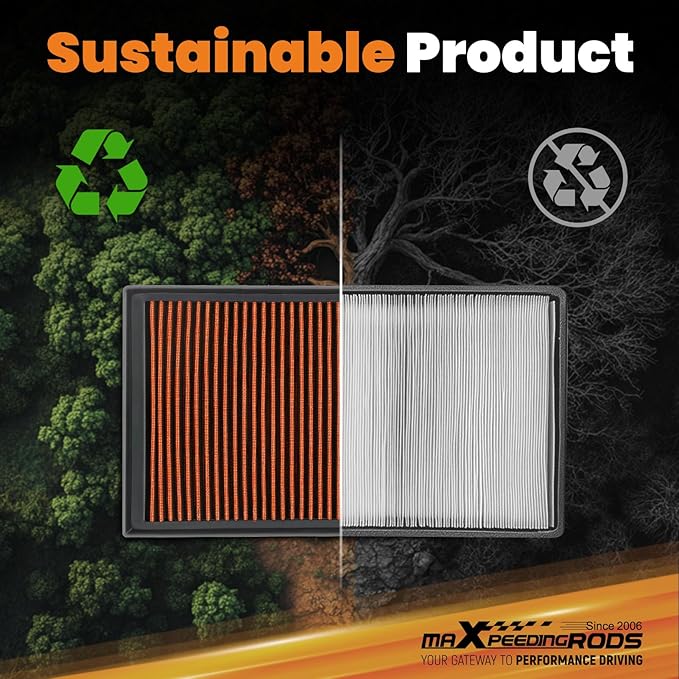 maXpeedingrods MX-2438 High Performance Engine Air Filter Washable & Reusable, Requires No Oil for Lexus GX460 2010-2021, for Toyota 4Runner 2010-2021, for Land Cruiser Prado 2010-2016