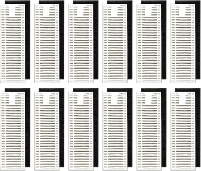 (12 Pieces) HEPA Filters Compatible With Tikom G8000/ G8000 Pro, Wet Dry Vacuum Cleaner Filter Kit, Replacement Parts 12 Filters