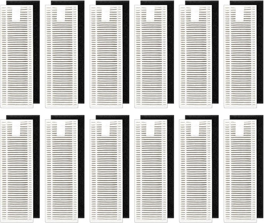 (12 Pieces) HEPA Filters Compatible With Tikom G8000/ G8000 Pro, Wet Dry Vacuum Cleaner Filter Kit, Replacement Parts 12 Filters