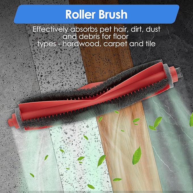 (7 Pack) Q10 S5/ S5+ Replacement Parts Compatible with Roborock Q10 X5/ X5+ Robot Vacuum Cleaner, 1 Roller Brush, 4 Side Brushes, 2 HEPA Filters, Accessories Kit