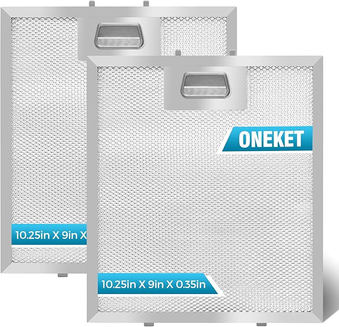 Range Hood Filter Replacement 10.25x9x0.35Inch (260x230x8.9mm) 5-Layer S97018029 Mesh Hood Vent, Range Hood Grease Filter, fits Broan B5 Series 2pack by oneket (stainless steel)