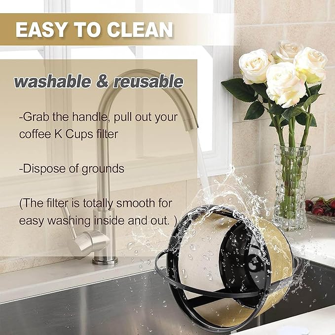 Reusable Coffee Filter Basket, 2 Pack Basket Coffee Filters 8-12 Cup Replacement Coffee Filter for Mr. Coffee and Black & Decker Coffee Makers and Brewers