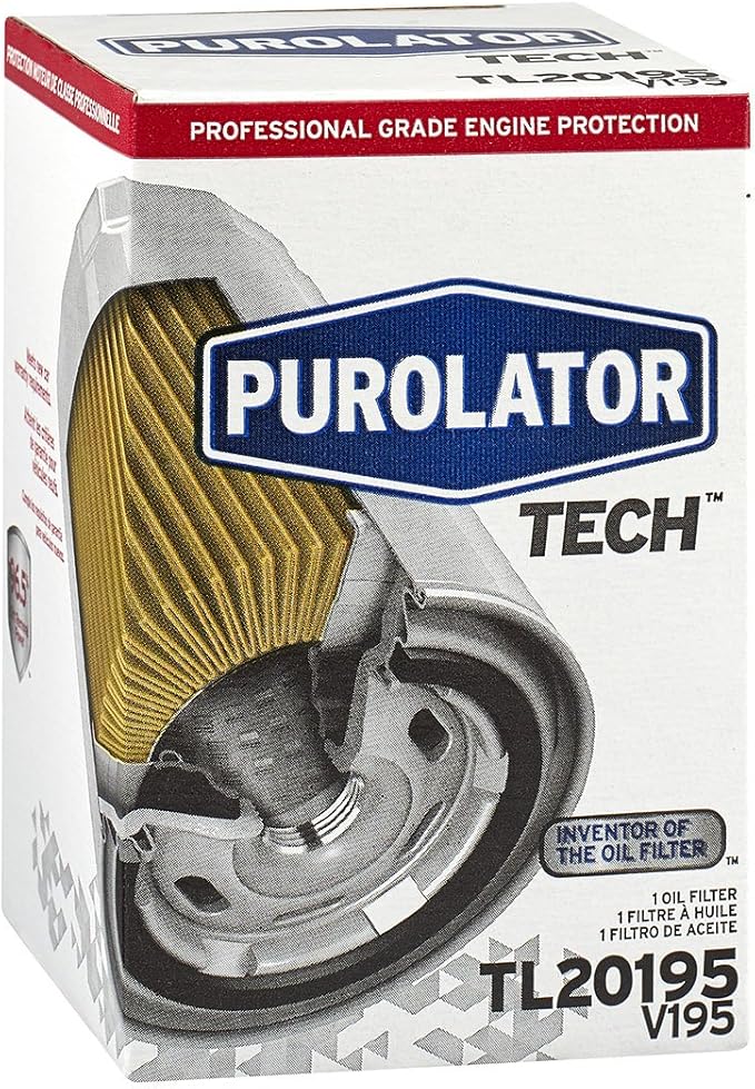 Purolator TL20195 PurolatorTECH Spin On Oil Filter Compatible With Ford F-150, Ranger, Taurus, Mustang, Jeep Liberty, Grand Charokee, Chrysler PT Cruiser and Mazda CX-9