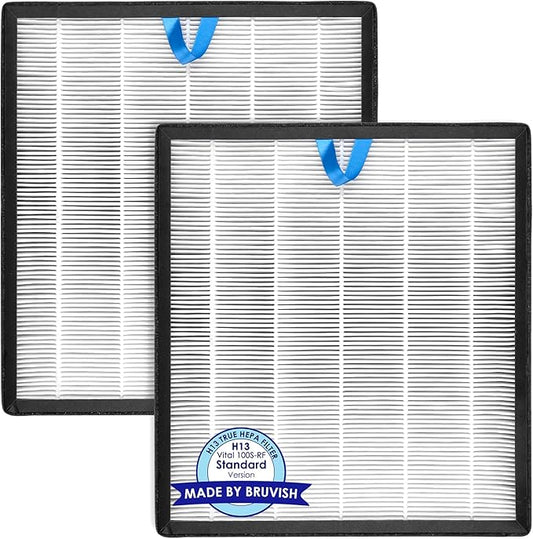 2 Pack Vital 100S Replacement Filter Compatible with LEVOIT Vital 100S-P Air Purifier, LAP-V102S-KUS, LAP-V102S-WUS, H13 True HEPA Filter, 3-in-1 Activated Carbon Filters, Replace #Vital 100S-RF